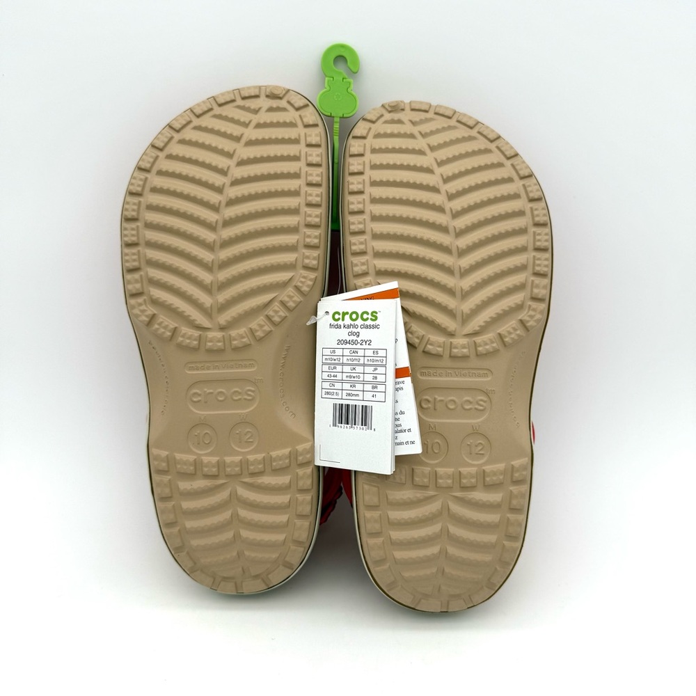 NWT New Frida Kahlo Classic Crocs Clogs Women's 12 Men's 10 Shoes Slides Sandals - Picture 7 of 7